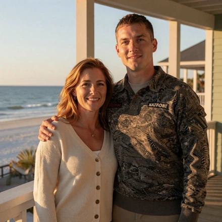 TSgt Aaron and Grace, Air National Guard uniform dating success story on Valor Romance