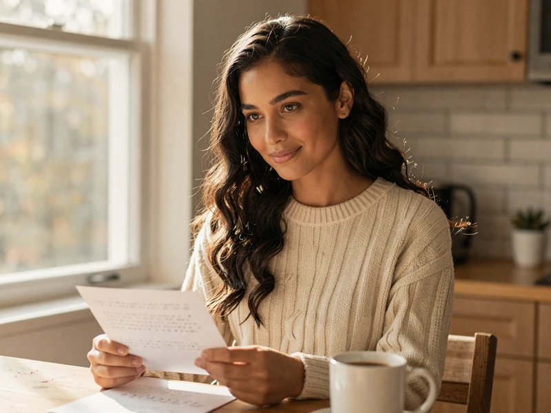 Female member reading a letter - capturing the patient, relationship-focused spirit of our military dating site